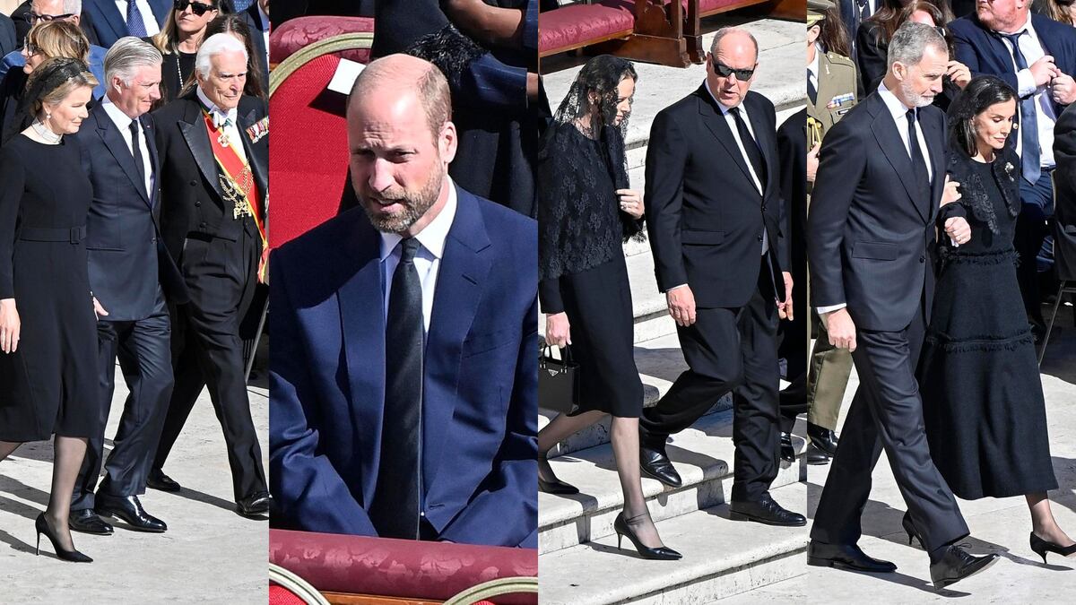 Los reyes de España, el príncipe William y demás monarcas en el funeral del papa Francisco
