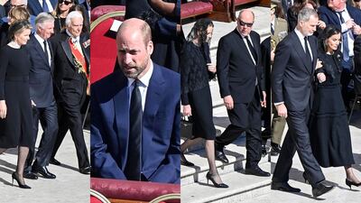 Los reyes de España, el príncipe William y demás monarcas en el funeral del papa Francisco