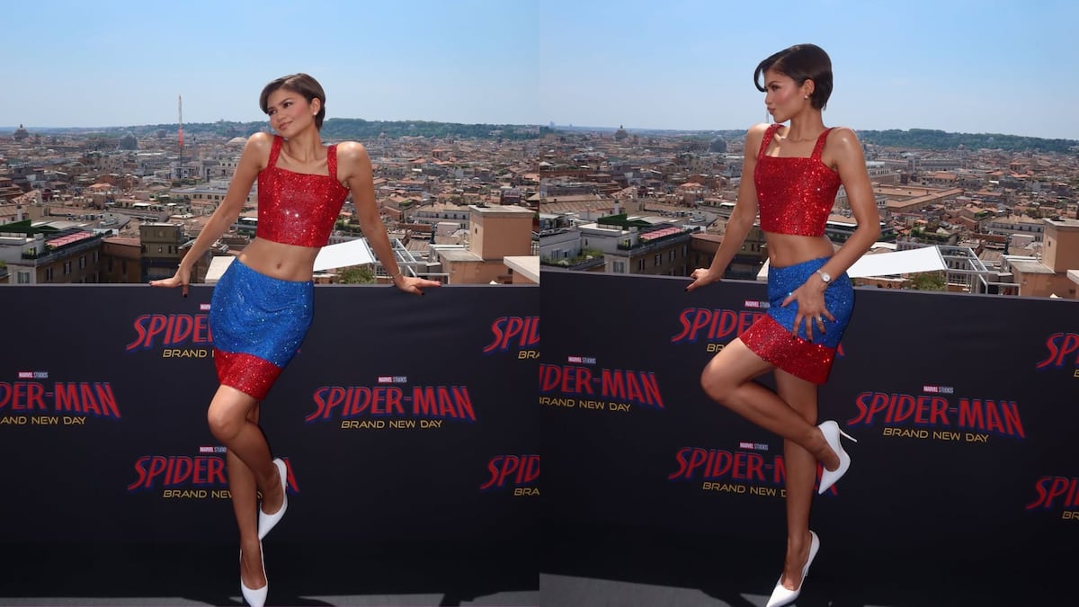 Spider-Man, pero ‘couture’: el ‘look’ Versace de Zendaya que reinterpreta los colores del superhéroe