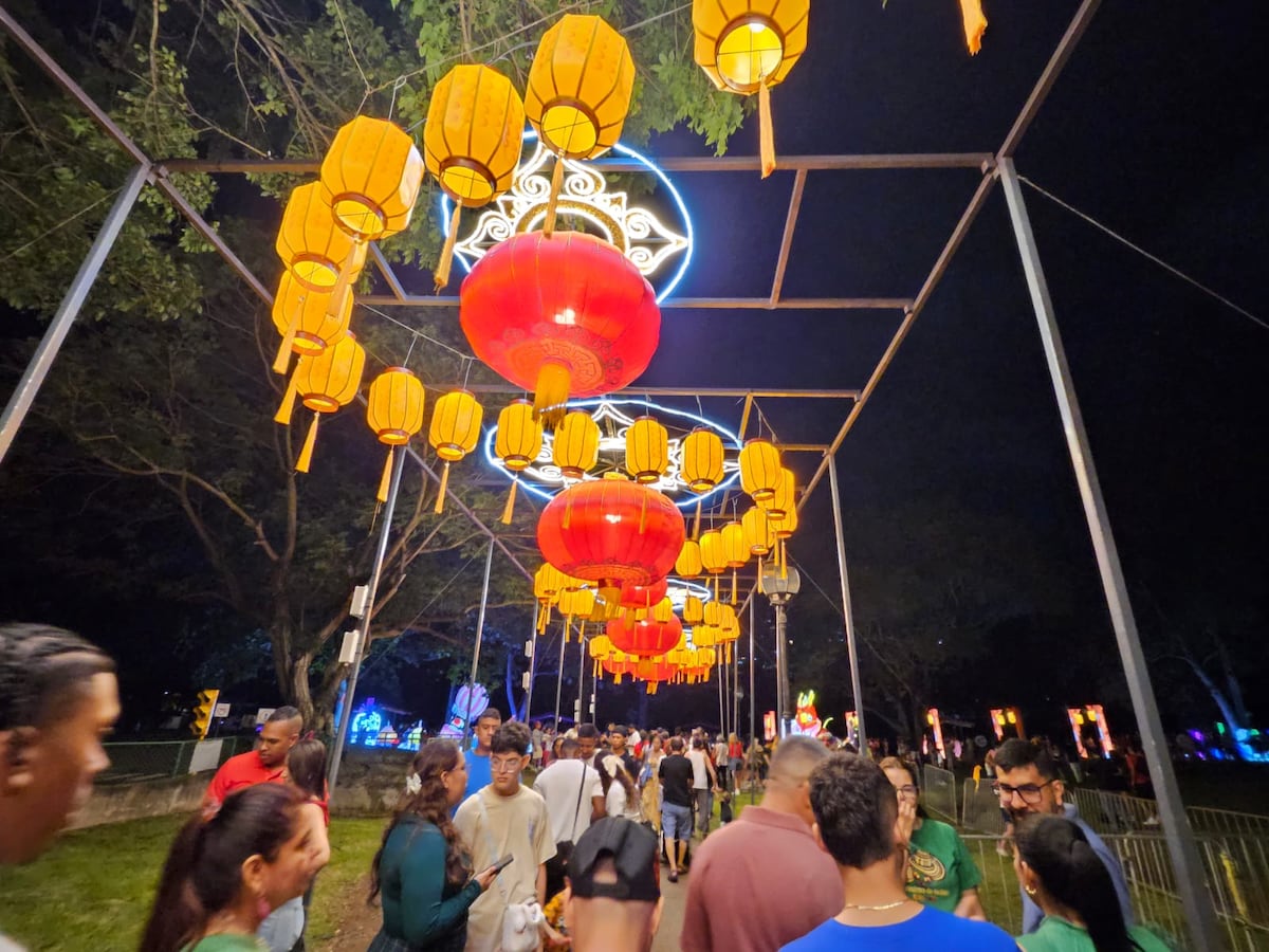 El festival de linternas chinas alumbra el camino en el parque Omar