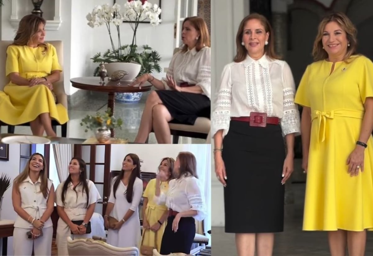 La primera dama, Maricel de Mulino, reutiliza un vestido amarillo en acto oficial del 2 de enero en la Asamblea Nacional