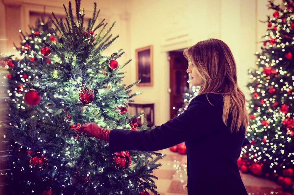 Melania Trump, diseñadora de la decoración navideña en la Casa Blanca