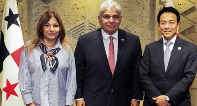 Maricel y José Raúl Mulino en Japón: la pareja presidencial encabeza delegación oficial panameña