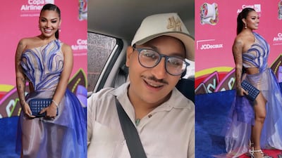 El diseñador panameño Christian Martino detalla la inspiración y el concepto de su vestido para Anyuri en los Premios Juventud