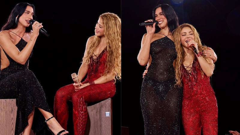 Dua Lipa sorprende en concierto de Shakira en Madrid y cantan juntas Antología