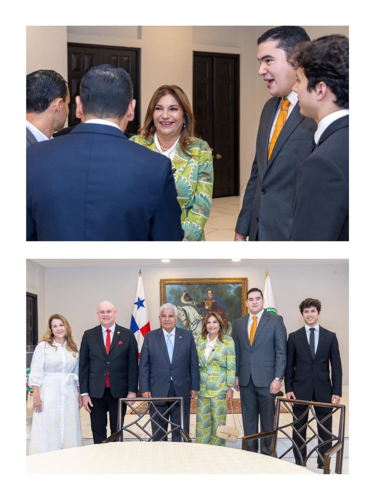 Maricel de Mulino, primera dama de Panamá, y su conjunto estampado de diseño español 