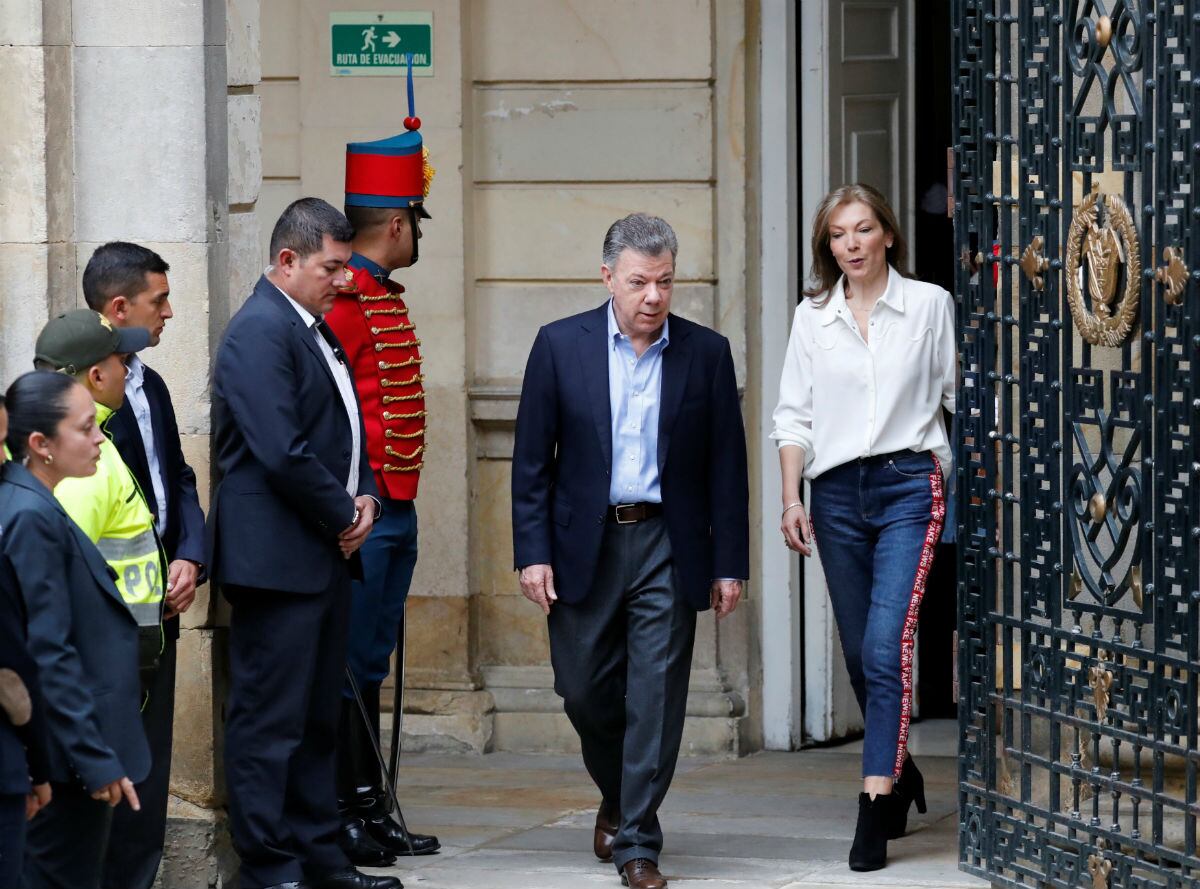 Los llamativos pantalones de la primera dama de Colombia en las elecciones