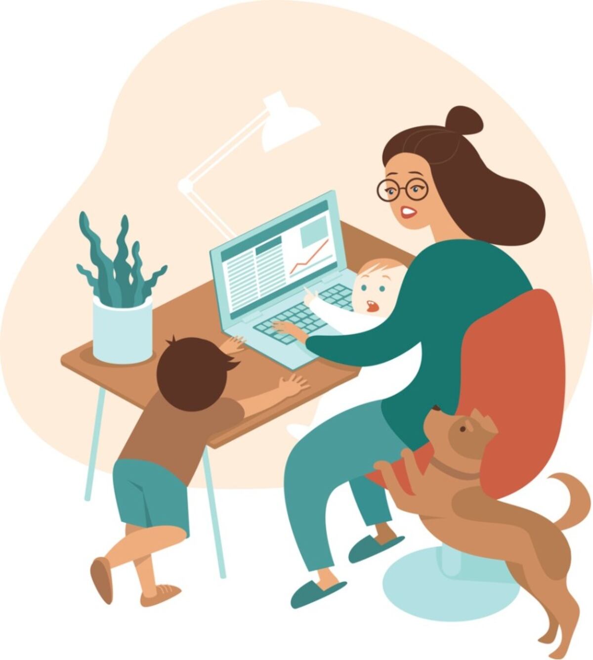 Jefa, estoy con las clases virtuales