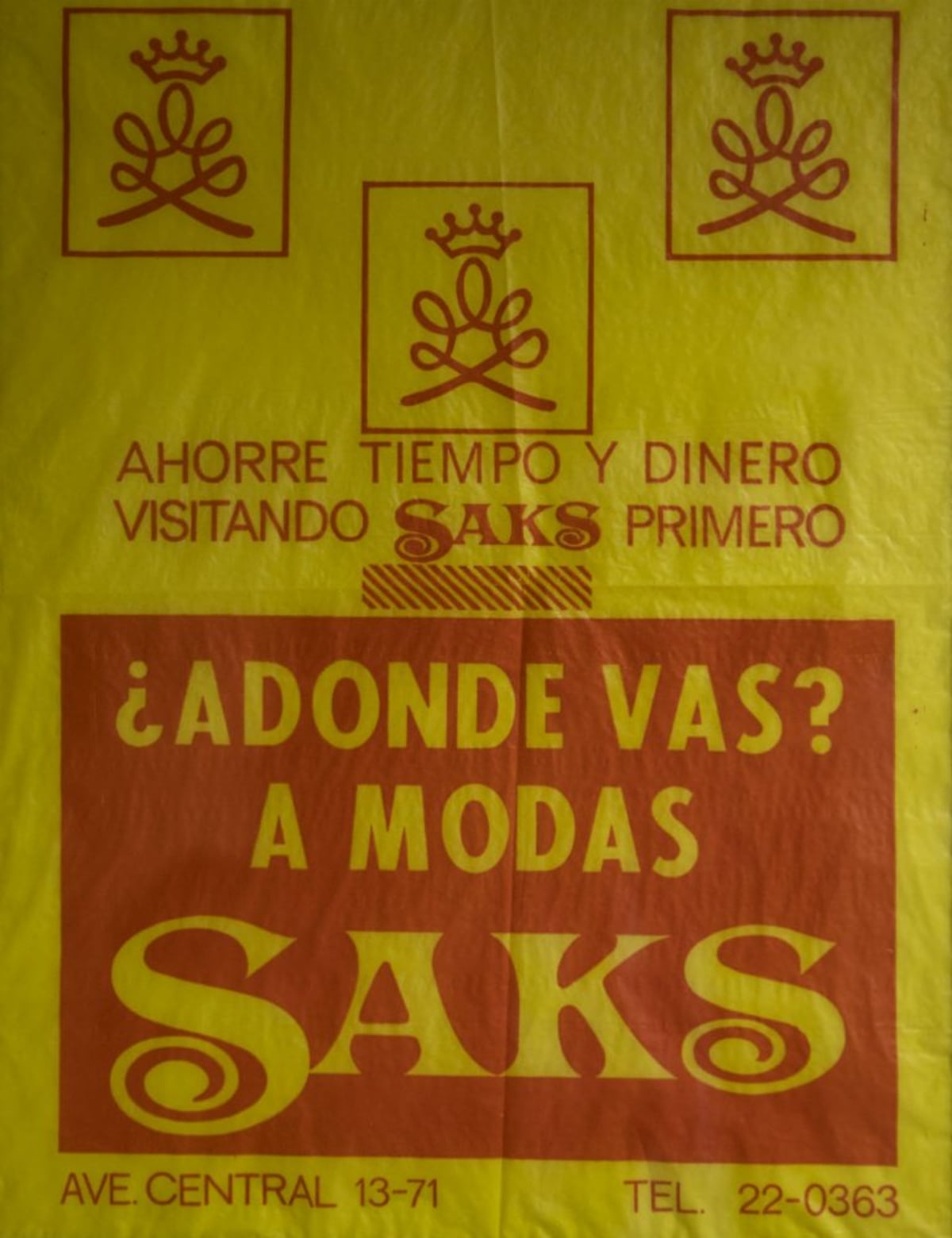 Modas Saks, desde Santa Ana hasta la Vía España