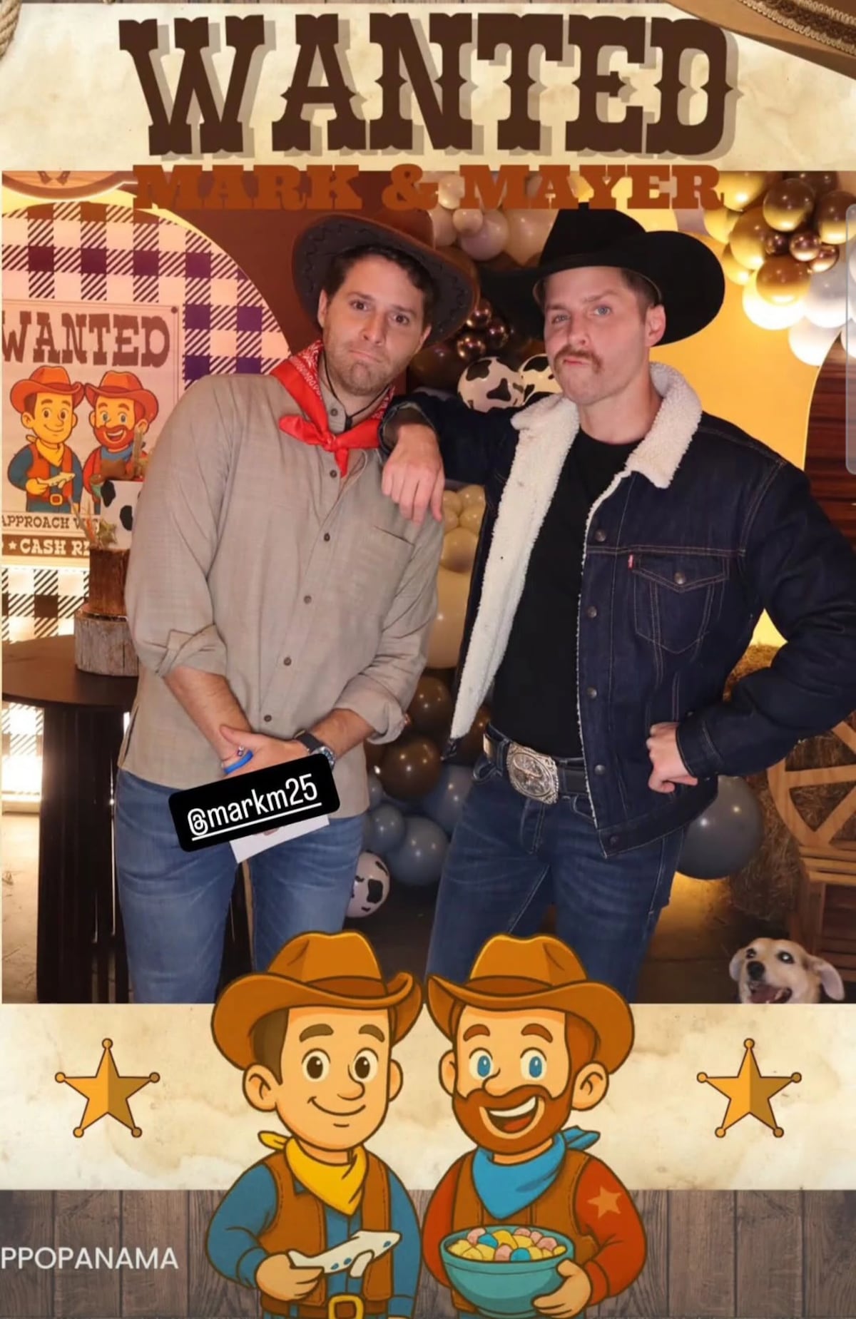 El alcalde Mayer Mizrachi y su mellizo Mark celebran su cumpleaños 38 con temática de vaqueros