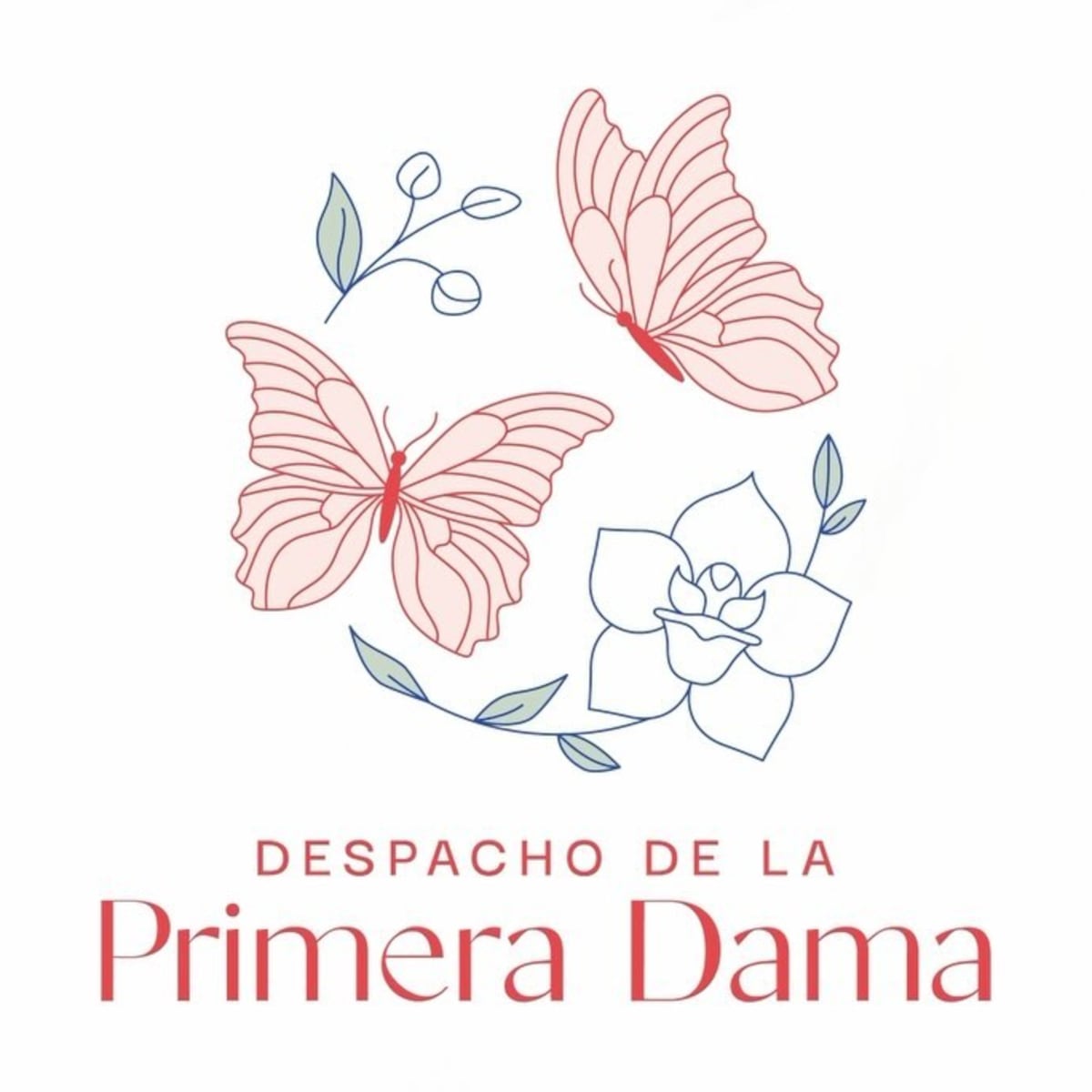 Mariposas y la flor del Espíritu Santo: el despacho de la primera dama presenta su nuevo logo