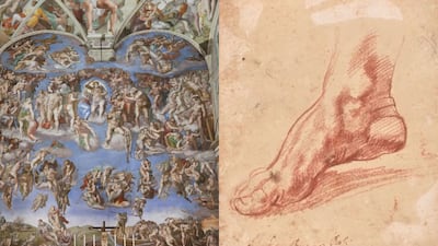 Un esbozo de un pie de Miguel Ángel vendido por 27.2 millones de dólares, su obra más cara