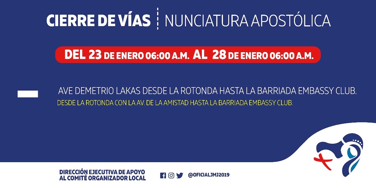 Vías cerradas y rutas del Metro durante la JMJ