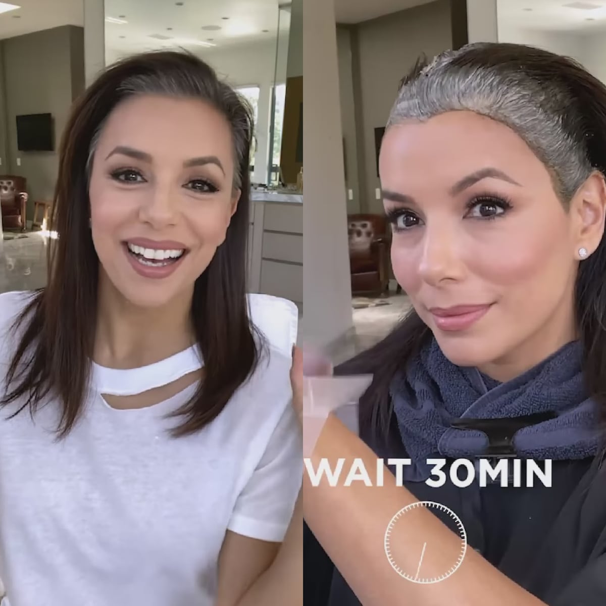 Cubriendo las canas en cuarentena como Eva Longoria, los sí y no de teñir el cabello en casa