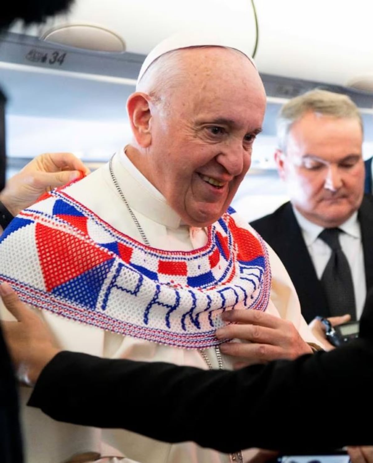 El collar de chaquiras Ngäbe-Buglé que usó el papa Francisco en su viaje a Panamá para la JMJ