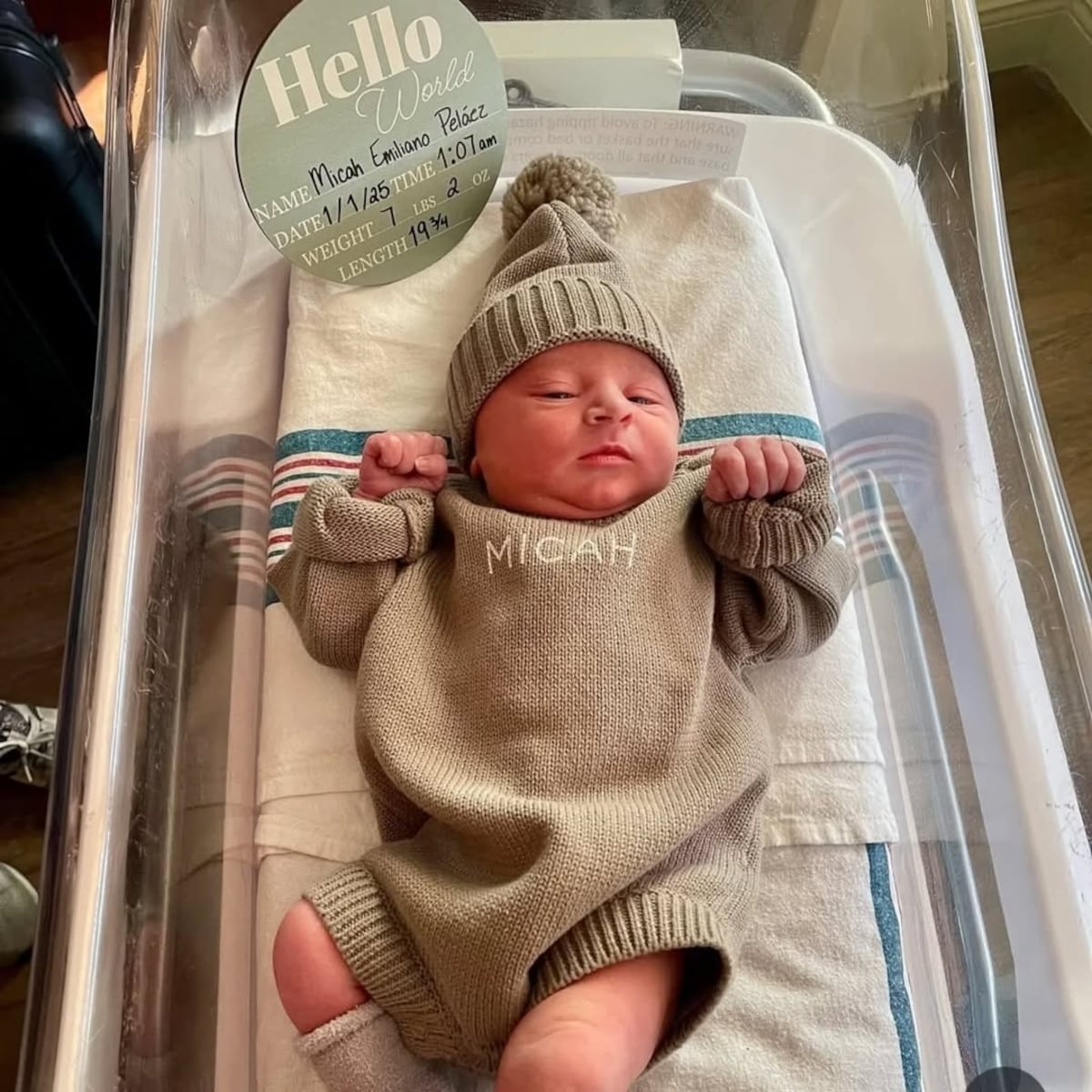 Gloria Quintana se convierte en abuela en pleno Año Nuevo