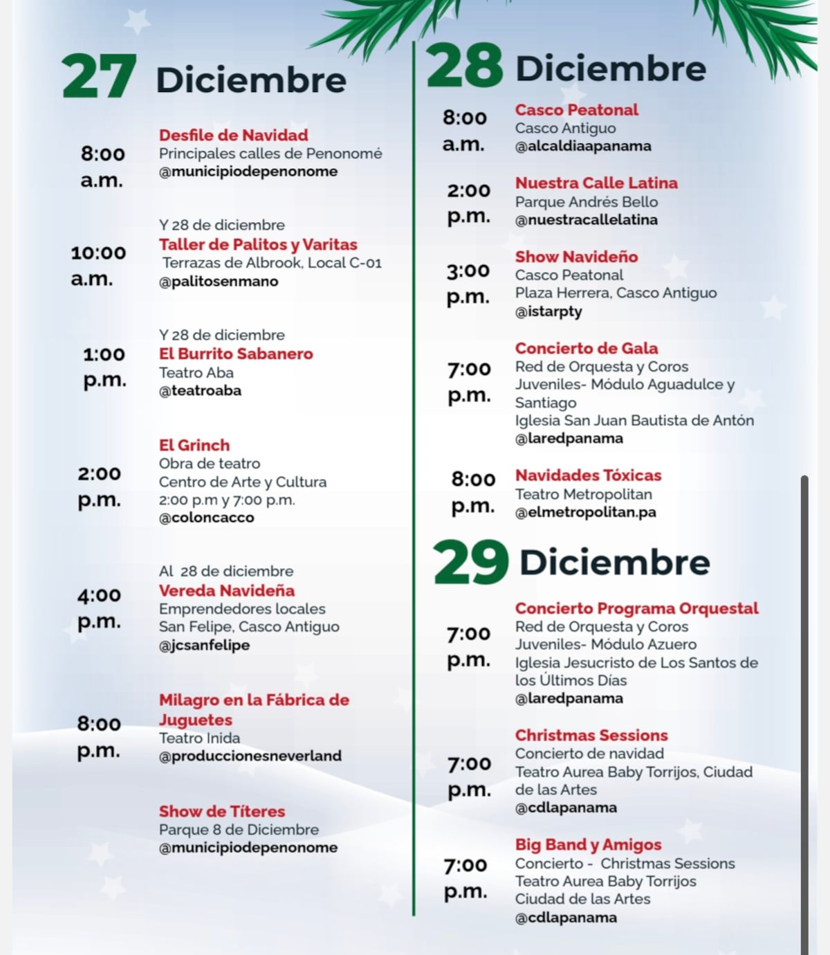 Actividades culturales para disfrutar en Panamá y el interior del país