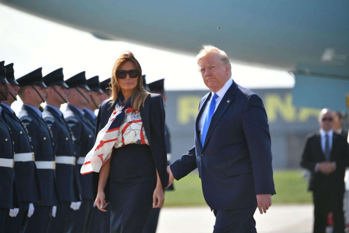 Melania Trump y su homenaje a Reino Unido a través de sus vestidos