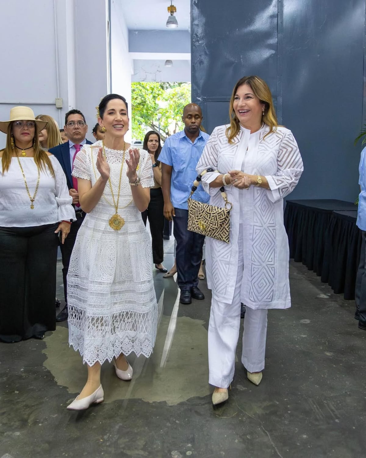El kimono de mola de la primera dama de Panamá, Maricel de Mulino, en la inauguración de la Feria Nacional de Artesanías 2025