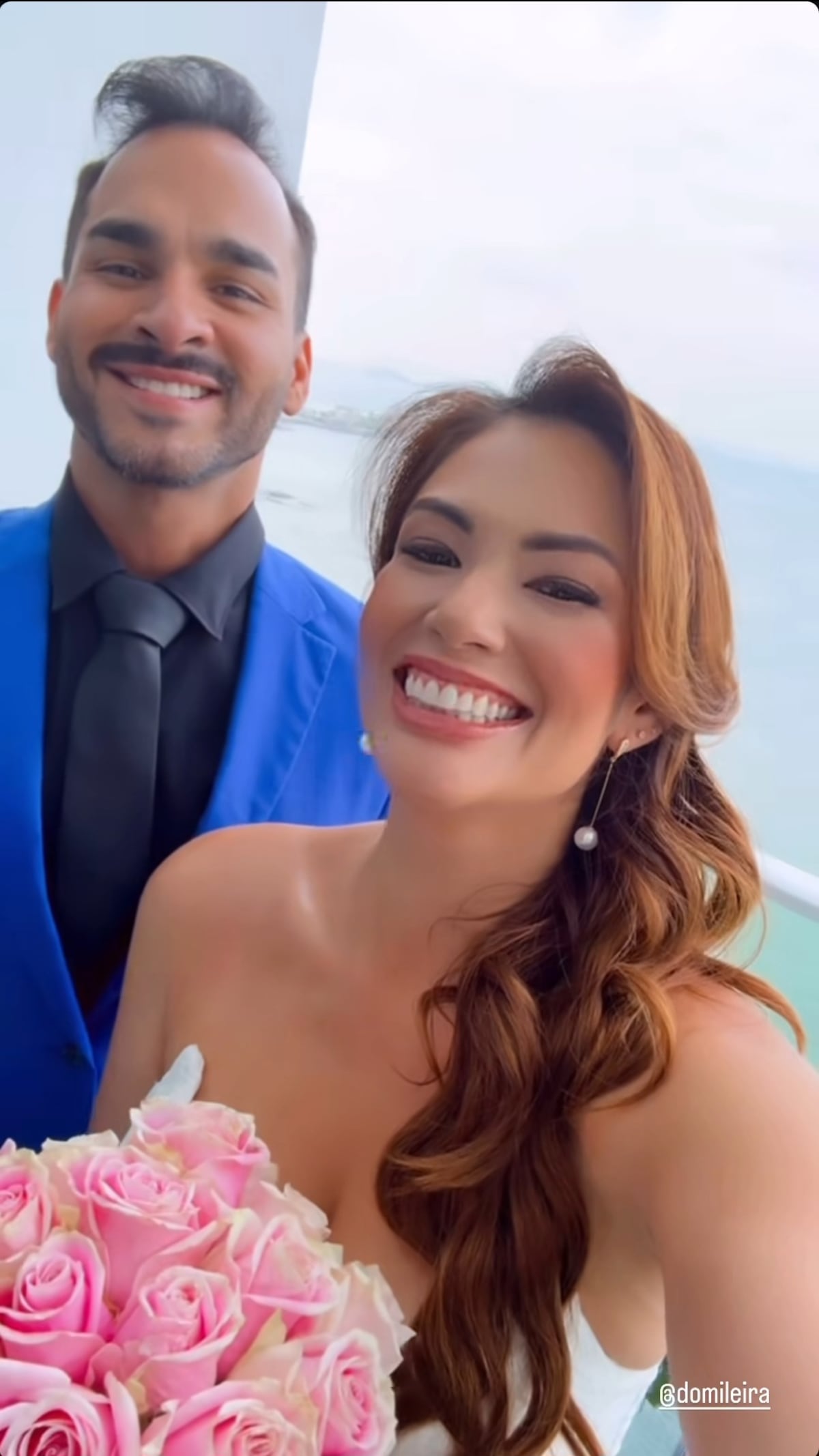 La boda civil del presentador de tv, Domil Leira, y Cuqui Pretelt