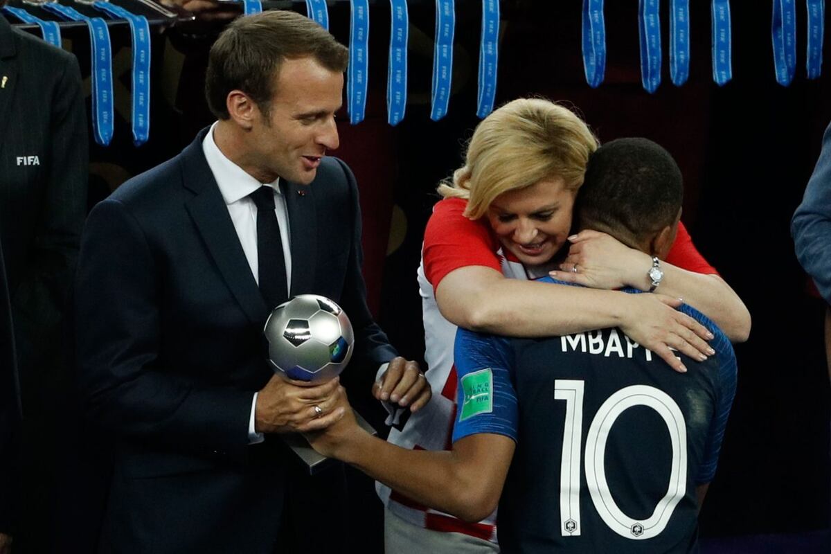 Las emotivas reacciones de la presidenta de Croacia en la final del Mundial