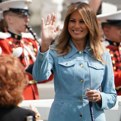 Melania y Donald Trump, en la carrera de huevos de Pascua en la Casa Blanca