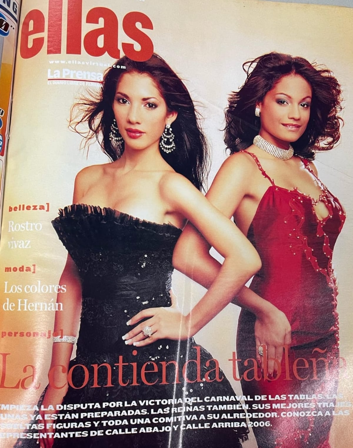 Reinas de Calle Arriba y Calle Abajo de Las Tablas, juntas en portadas de ELLAS 