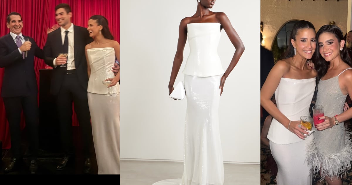 Julianne Roux luce para su boda civil un vestido de novia del diseñador australiano Alex Perry