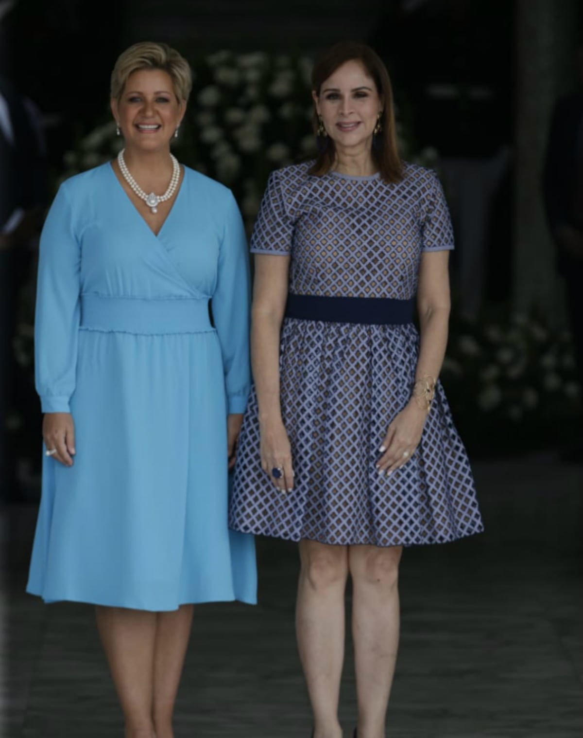 Imágenes del primer encuentro de Lorena de Varela y Yazmín de Cortizo