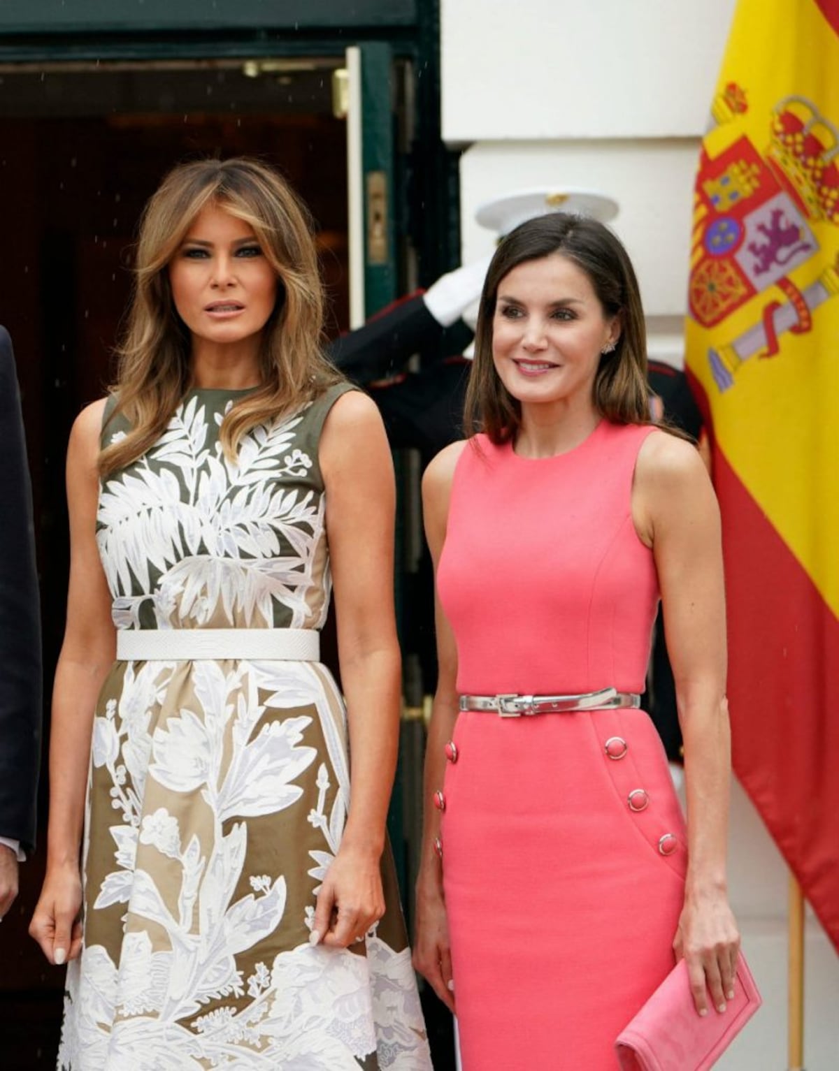 Letizia usa el vestido con el que Melania conoció a Lorena