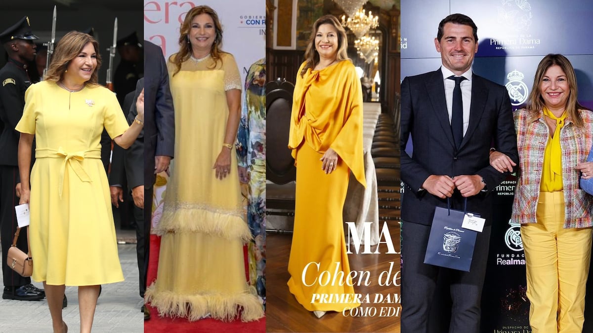 8 veces en las que la primera dama de Panamá, Maricel de Mulino, ha vestido de amarillo