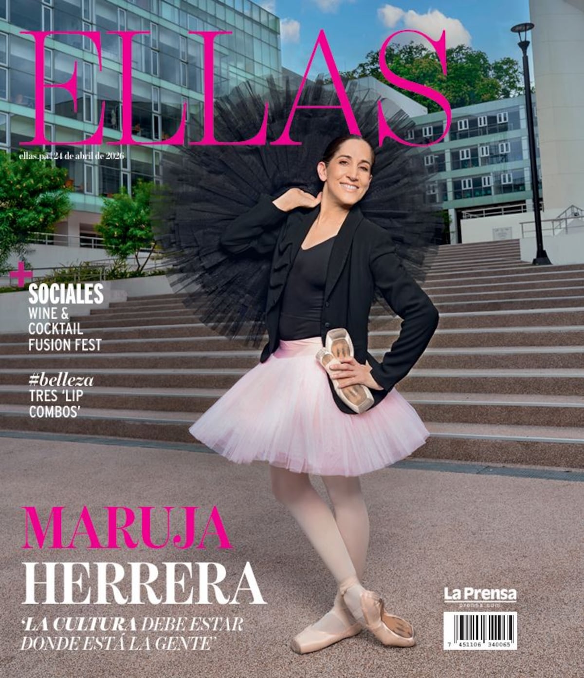 Maruja Herrera, ministra de Cultura y ex primera bailarina del Ballet Nacional de Panamá, en portada de ELLAS