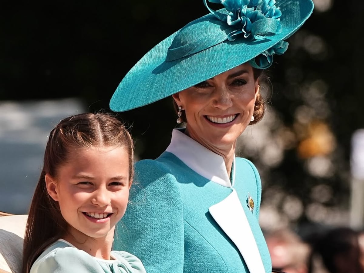 La princesa Kate Middleton y su hija Charlotte combinadas para el Trooping the Colour