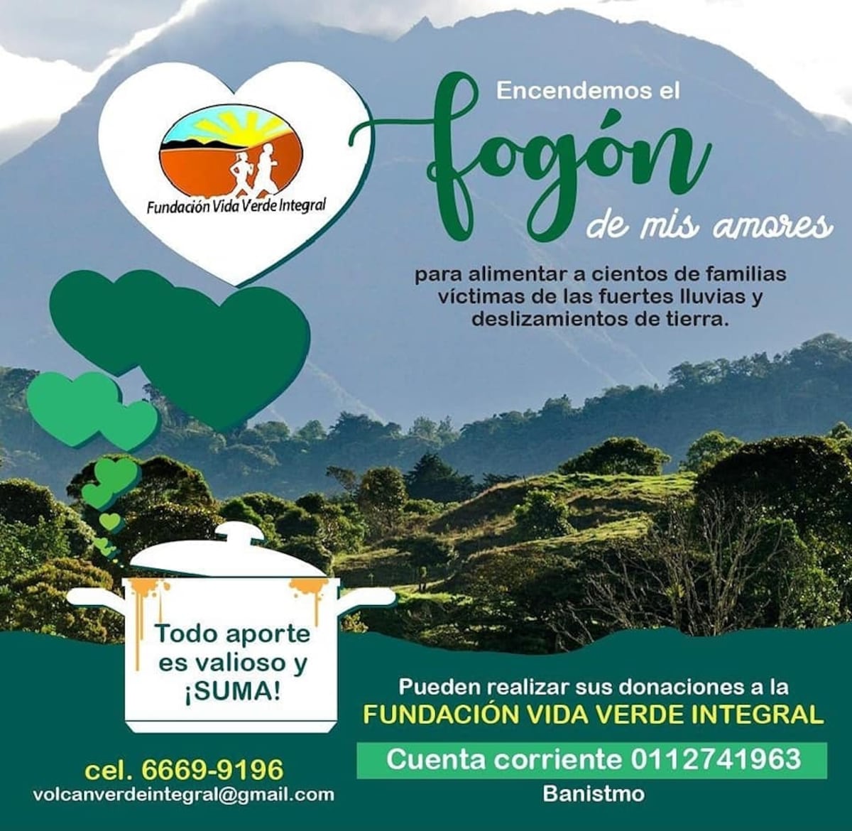 Comida solidaria para los afectados en Tierras Altas, rescatistas y bomberos