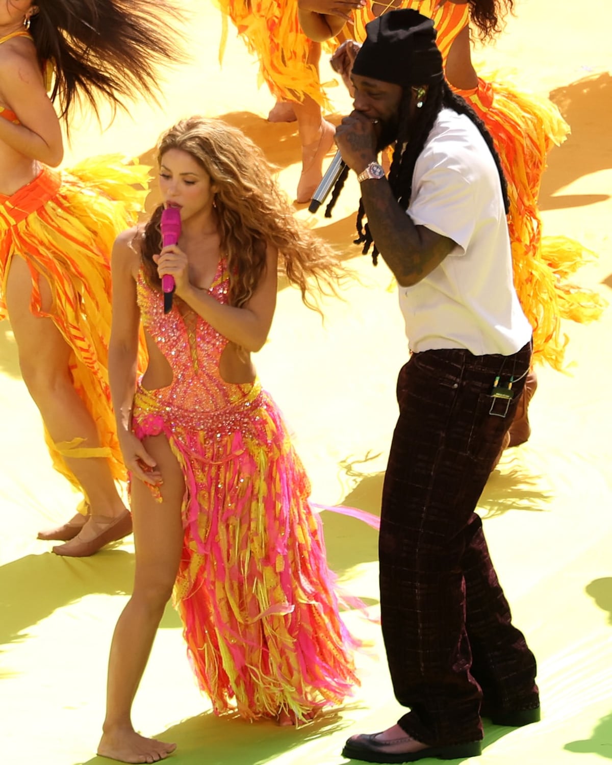 Bordado a mano con más de 200 mil cristales: el vestido de Shakira para la final del Mundial 2026