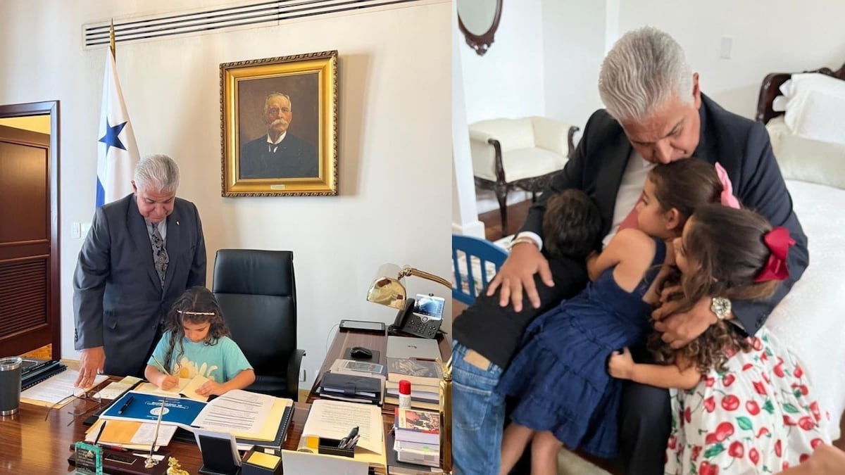 Los siete nietos del presidente de Panamá, José Raúl Mulino