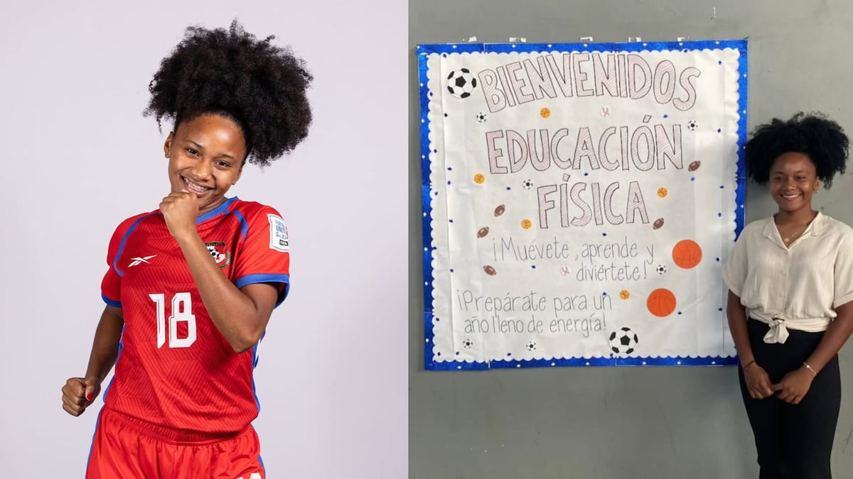 Erika Hernández, futbolista de la Selección Femenina de Panamá, y su primer día como profesora de educación física