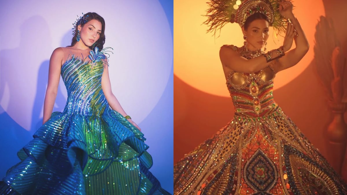 Los vestidos de Michelle Char, reina del Carnaval de Barranquilla, en la Lectura del Bando 2026