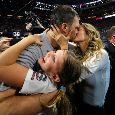 Las fotos de la celebración de Tom Brady y Gisele Bundchen
