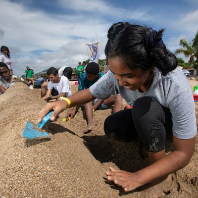Concurso de figuras de arena en la playa de Veracruz