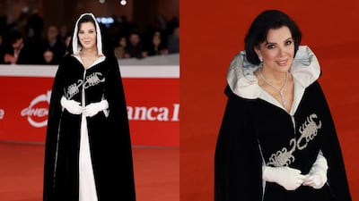 Kris Jenner luce en Roma una capa histórica que perteneció a Elizabeth Taylor