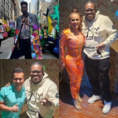 Samy y Sandra Sandoval, Jean Decort y otras personalidades panameñas en el Desfile de la Hispanidad en New York