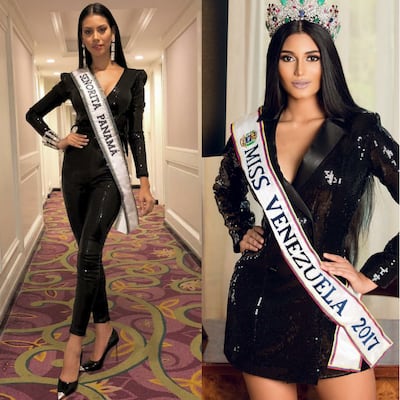 Señorita Panamá y Miss Venezuela, ¿con estilos parecidos?