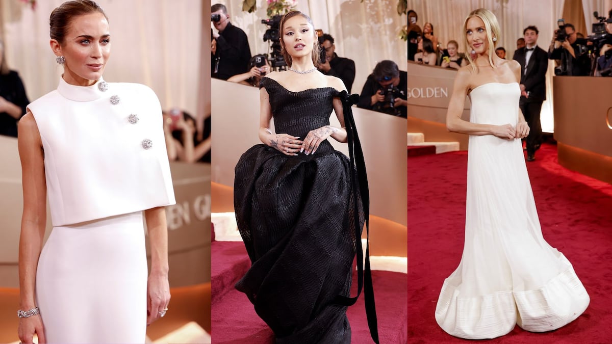 Black and white: la tendencia entre las celebridades invitadas a los premios Globos de Oro 2026