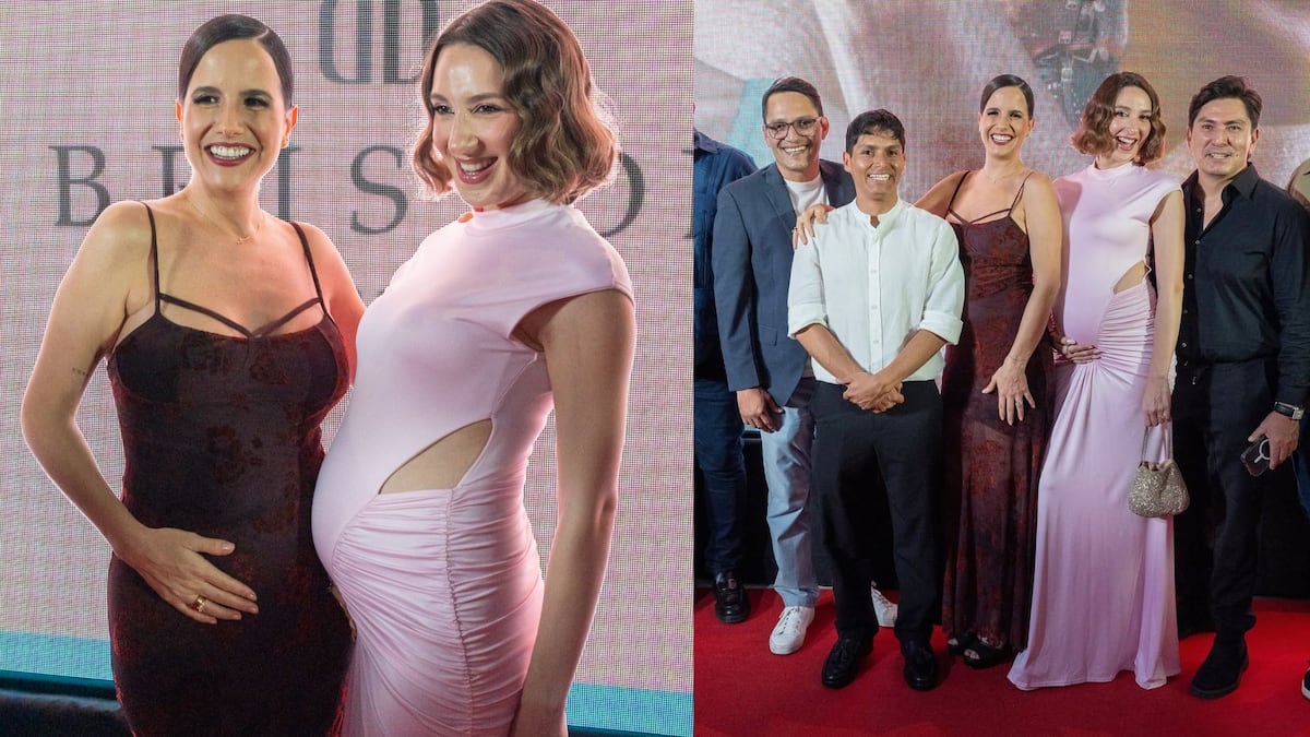 Andrea Pérez Meana y Mafe Achurra muestran sus embarazos en la alfombra roja de la película panameña ‘Chichero’
