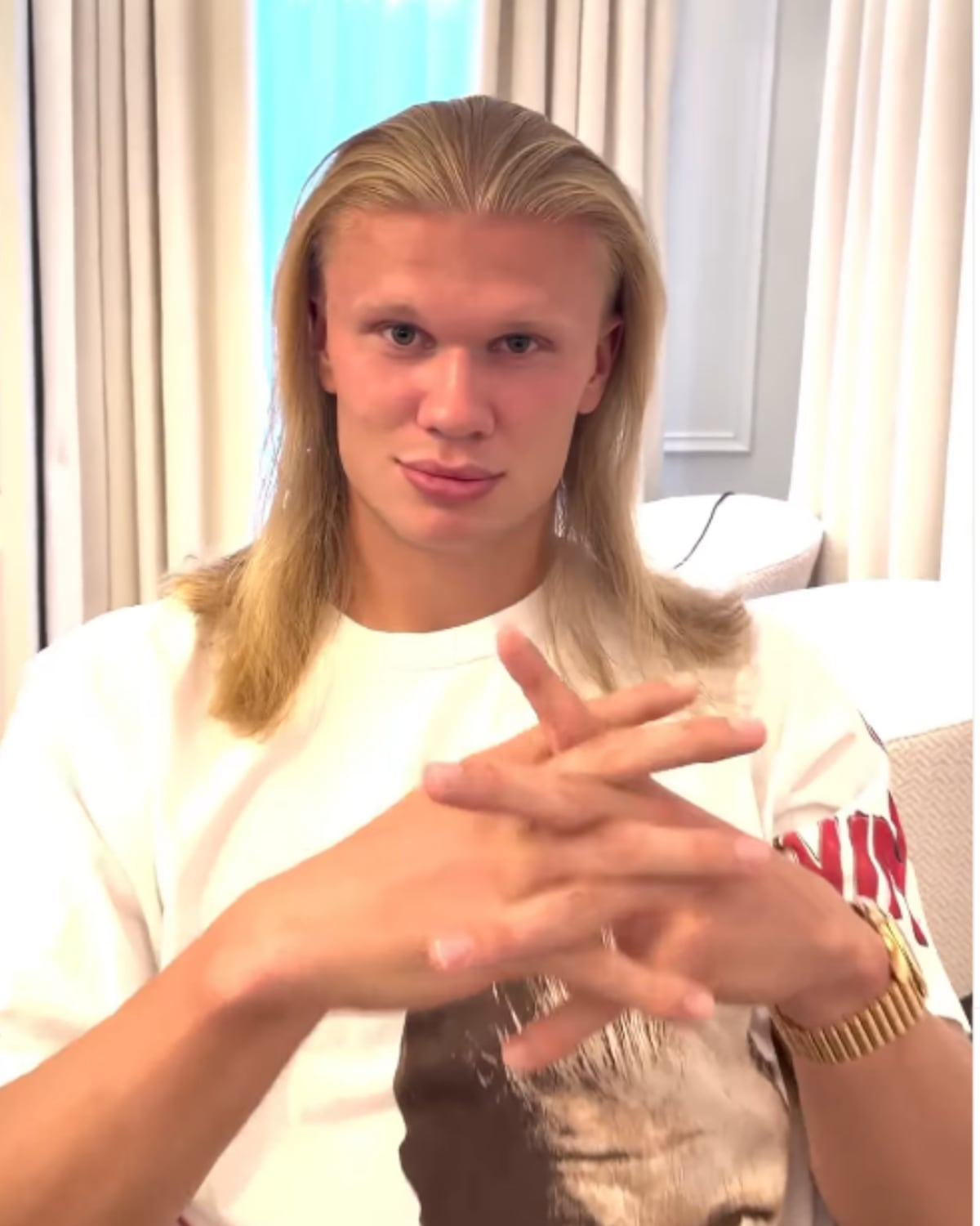Adiós a la melena rubia: Erling Haaland y su nuevo look de cabello corto