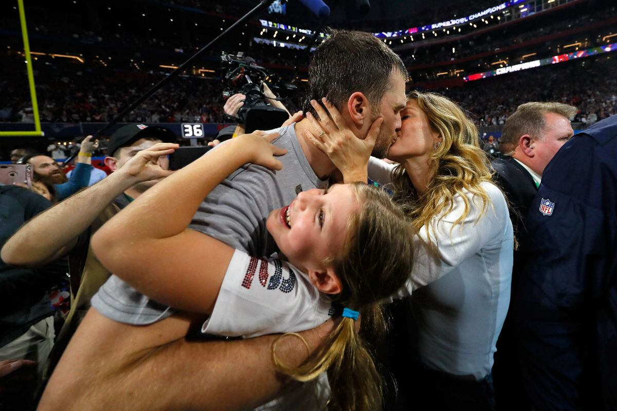 Las fotos de la celebración de Tom Brady y Gisele Bundchen
