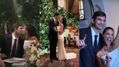 Julianne Roux, una de las hijas de Rómulo Roux, celebra su boda civil