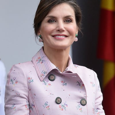 La reina Letizia de España repite vestido
