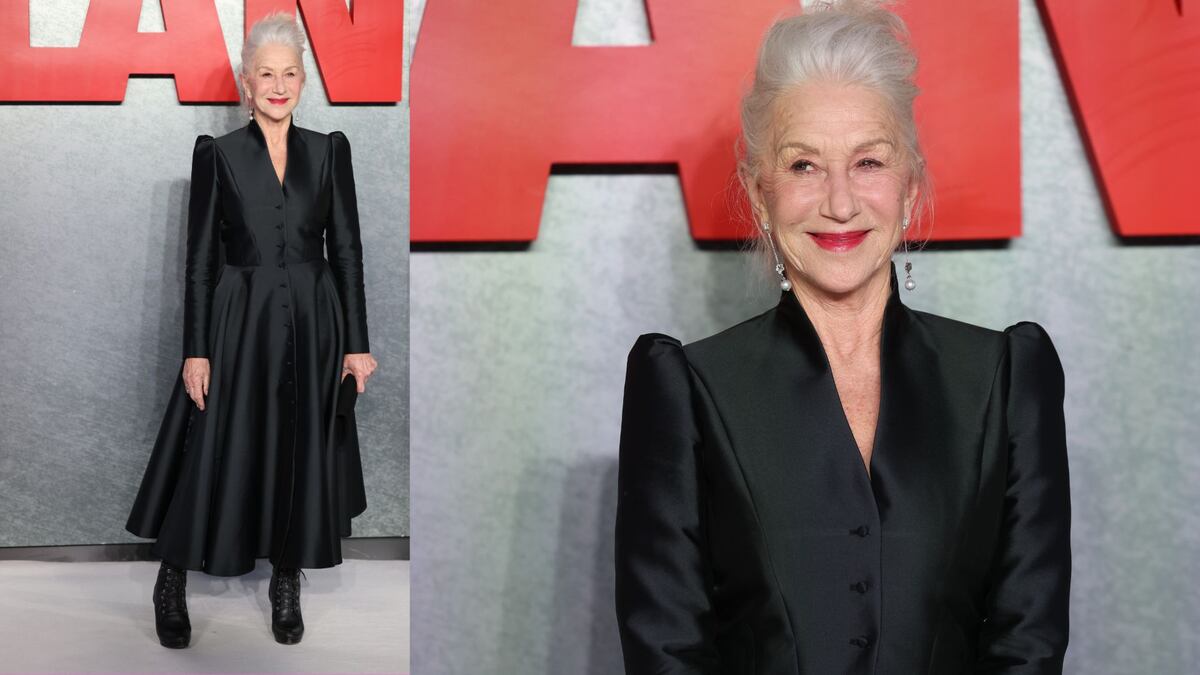 Reina del ‘punk’ refinado a los 79 años: el ‘look’ de Helen Mirren en una premiere en Londres